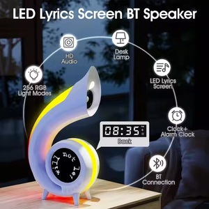 2024 Meilleure vente Magic Mirror Creative Party Speaker haut-parleurs sans fil avec lumières colorées réveil affichage lyrique - Product Image 6