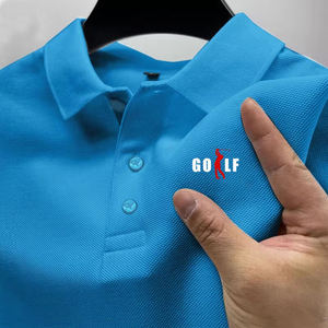 Camiseta Polo de poliéster 100% para hombre, ropa de gran tamaño de alta calidad con impresión digital frontal, hecha a medida por fabricantes - Product Image 1