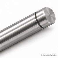 Custom Carbon Steel Locating Shaft with Two Retaining Ring Grooves
