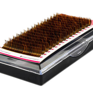 Caja de pestañas marrón sin crueldad, cinta adhesiva personalizada, pestañas al por mayor, pestañas de ventilador a granel, Etiqueta Privada, diseño gratuito, entrega rápida OEM - Product Image 1