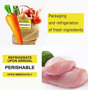 Etiquetas/pegatinas autoadhesivas amarillas de advertencia de envío <span class=keywords><strong>para</strong></span> correo "PERECEDERO REFRIGERADO A la llegada Abierto inmediatamente" 3 "X 2" - Product Image 3