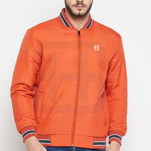 Blouson Bomber Homme de Qualité Supérieure, Couleur Unie, Style Urbain Tendance, Séchage Rapide, Respirant, Écologique, en Toile - Product Image 1