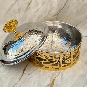 High Quality Modern Arabic Stainless Steel Casserole Dish Customized Color <b>Lid</b> Dishwasher Safe Eco-Friendly for Middle East Home - Product Image 5