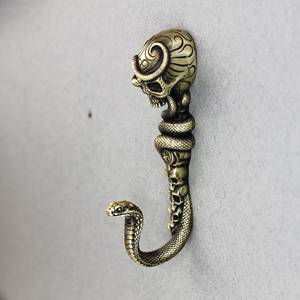 Handcrafted Skulls Snake <b>Curtain</b> Wall <b>Hook</b> in Durable Material with Elegant Finished Perfect for Towels and Door Hanging Display - Product Image 4