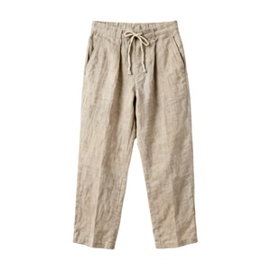 Men Relaxed Fit <b>Linen</b> Blend <b>Drawstring</b> <b>Pants</b> Breathable Eco-Friendly Quick Dry Autumn Casual Straight Mid Waist Loose - Product Image 1