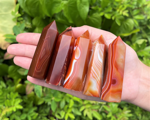 Torre de Cornalina Natural de Primera Calidad, Piedra Preciosa Tallada de 4-6 Pulgadas, Regalo de Feng Shui, Colección de Cristales de Ágata MUNTAHA - Product Image 4