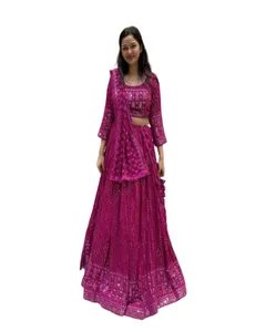 独家婚礼仪式皇家风格新娘栗色Lehenga Choli设计设计师服装印度2023散装印度连衣裙