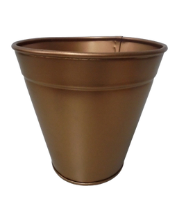 Ensemble décoratif de fer de conception de fantaisie de 2 pots de jardinière antiques en cuivre de jardinière en métal pour la décoration extérieure et intérieure - Product Image 1