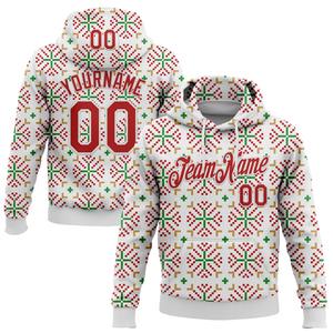 Sudadera con Capucha Deportiva 3D Bordada Personalizada con Árbol de Navidad Blanco Real, Venta al por Mayor Directa de Fábrica - Product Image 6