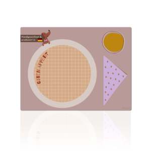 Children's 2-Piece Rectangle Place <b>Mat</b> Set with Space for <b>Plate</b> Glass & Cutlery - Product Image 1