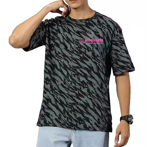 Camiseta Oversize para Hombre, Estilo Pakistaní, de Gran Venta, Holgada, de Poliéster/Algodón, Ecológica, Diseño con Estampado de Jungla, Moda Urbana - Product Image 6