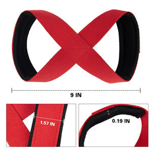Correas de Muñeca con Logotipo Personalizado en Forma de 8 para Fitness y Culturismo, Levantamiento de Pesas, Entrenamiento en Gimnasio, Correas de Levantamiento de Pesas en Forma de 8 - Product Image 2