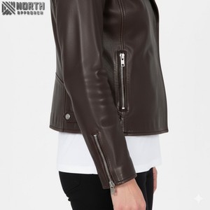 Nuevo diseño de moda para mujer, chaqueta de cuero de alta calidad para mujer, chaqueta de cuero personalizada para mujer - Product Image 3