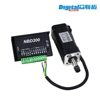 Kit de broche sans balais 104W 24VDC et pilote NBD200, prend en charge la vitesse variable analogique PWM pour routeur CNC / machine de gravure