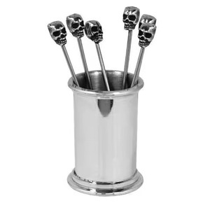 Durable Stainless Steel Metal Cocktail Picks Reusable Fruit Stick for <b>Drinks</b> and Appetizers - Product Image 6