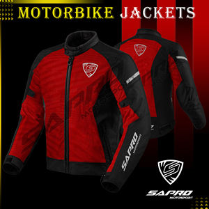 Veste de moto pour homme en Cordura de haute qualité, col montant, poche avant, longue, été, Sapro, imperméable, respirante, coupe-vent - Product Image 2