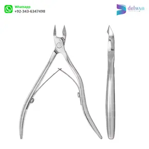 Inclined Edge Cuticle Nipper Pro Sharpness Protruding Cut Comfort Handle Curved Grip Smooth Stroke Manicure Nippers