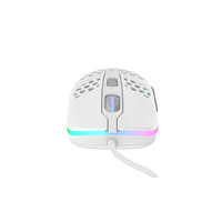 Ratón para Juegos con Cable CHERRY XTRFY M42 RGB Ultraligero Blanco con Sensor Pixart 3389 y Carcasa Ajustable (2 Tamaños)