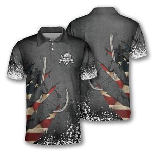 T-shirt de pêche personnalisé pour hommes de haute qualité à séchage rapide coupe ajustée à manches courtes protection solaire UPF 50 + chemise de pêche respirante - Product Image 6