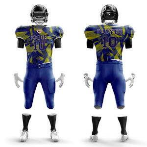 Nouveau design ensembles d'uniformes de football américain pour jeunes et adultes 100% polyester manches courtes respirant options de taille plus logo avant - Product Image 4