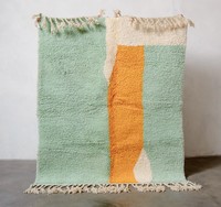 Tapis et carpettes persans faits main en laine à poils longs, style marocain, noués à la main pour salon