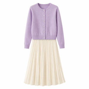 Suéter de Punto para Mujer, Estilo Vintage Francés, Color Amarillo Crema, Manga Larga, Corte Casual, Nueva Moda Otoño 2025 - Product Image 1