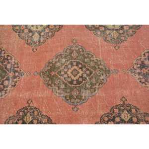 Vintage Rug, <b>Runner</b> 3.37x11.3 ft Turkish Rug, <b>Red</b> Animal Print Wool Rug - Product Image 5