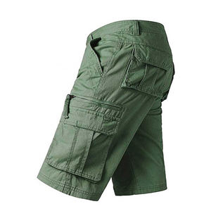 OEM Short de jogging décontracté pour hommes, short de sport personnalisé pour hommes, pantalon de sport Hip Hop, pantalon court Streetwear Cargo Kaki - Product Image 2