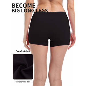 Venta al por Mayor de Ropa Interior Femenina, Tallas Grandes, Color Sólido, Levanta Glúteos, Cintura Alta, Calzones Tipo Bóxer para Mujer - Product Image 4