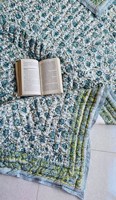 Razai matelassé artisanal de Jaipur, imprimé au bloc, réversible, 100% coton, patchwork, écologique, pour l'hiver, usage domestique moderne, vente en gros, style bohème