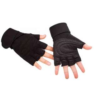 Nuevo diseño logotipo personalizado medio dedo cuero guantes de levantamiento de pesas entrenamiento Fitness equipo de gimnasio para hombres y mujeres - Product Image 5