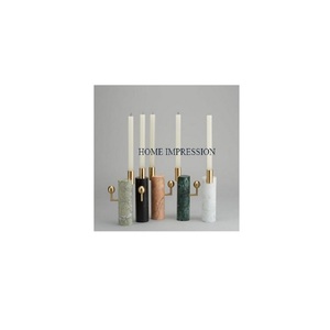 Set of 5 Solid <b>Marble</b> Table Ware Decoration <b>Candle</b> <b>Holder</b> Superior Quality Round Handmade <b>Marble</b> Candlestick <b>Holder</b> for Supplier - Product Image 1