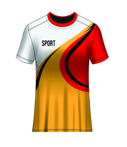 T-shirt col rond respirant en polyester pour homme T-Shirt style vintage à sublimation en tissu toile uni blanc rouge noir - Product Image 3