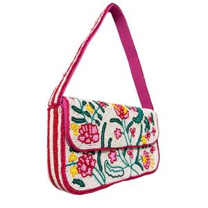 Sac à bandoulière mangue perlée fait main: sac à main fruits tropicaux - Product Image 3