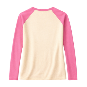 Camiseta de Manga Larga Raglan de Sororidad Ivory, Camiseta Rosa y Verde para Mujeres de Sororidad Griega, Ropa Casual Elegante para Hermandad Universitaria - Product Image 4