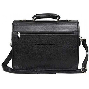 <b>Leather</b> Accessories 16 Inch Men's <b>Leather</b> <b>Briefcase</b> <b>Leather</b> Laptop Bag (Black) - Product Image 5