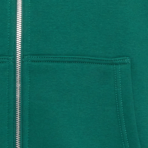 Sweat à capuche zippé oversize personnalisé pour homme, en coton épais, polaire d'hiver, uni, coupe ample, avec impression en relief, entièrement zippé, avec poche - Product Image 4