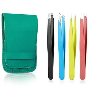 Compra directa al por mayor pinzas para cejas personalizadas de etiqueta privada pinzas para cejas de acero inoxidable inclinadas de alta calidad - Product Image 3