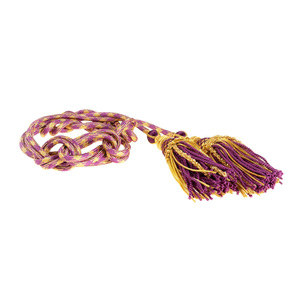Cordón de cinctura blanco y dorado hecho en fábrica para cordón litúrgico cruzado, cordón de cinctura hecho a mano para Decoración - Product Image 4