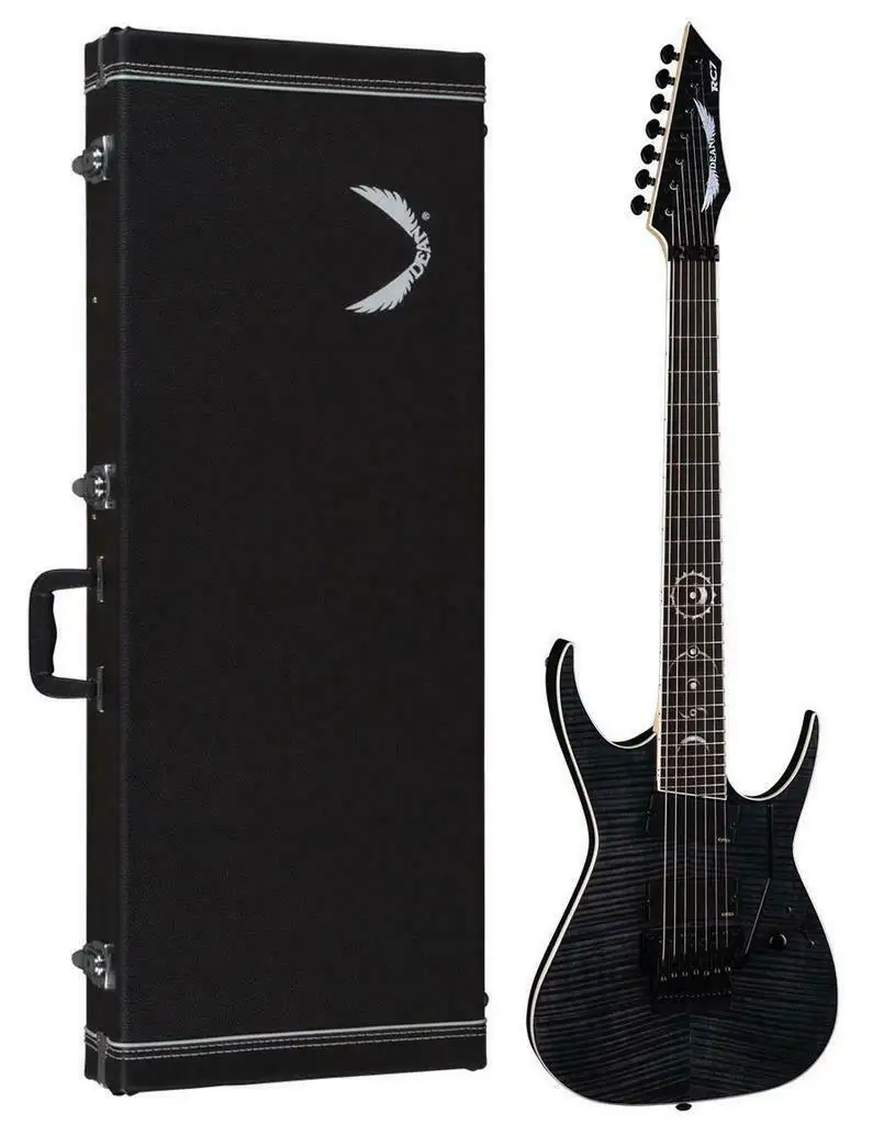 Aktual Exht Dean RC7X FM @ Rusty Cooley gitar listrik 7-String Solid-Body Trans Black