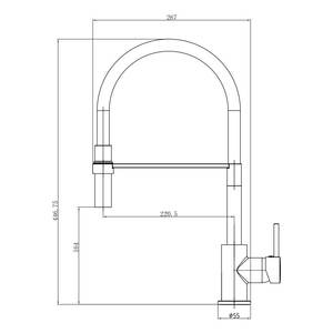 Mitigeur d'évier Winter Chrome et noir SCARUB0703NE avec douchette extractible pour robinets de cuisine Idro Bric - Product Image 3