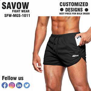 Pantalones cortos deportivos clásicos para hombre, diseño deportivo atemporal con mezcla de algodón transpirable, cintura elástica y bolsillos para gimnasio - Product Image 4