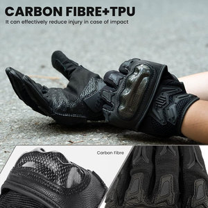 Equipo de protección de calidad superior Guantes de cuero para motocicleta Ajuste cómodo Guantes de cuero para motocicleta para Calle y pista - Product Image 5