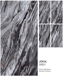 กระเบื้องพอร์ซเลนเคลือบเงาสีเทา JOKUL - Product Image 3