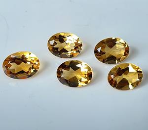Citrine naturelle taille ovale 10x12mm à facettes-pierre précieuse taille ovale Citrine en vrac de qualité supérieure - Product Image 2