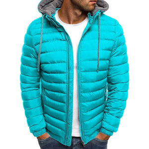 Chaqueta Acolchada Ligera Personalizada al por Mayor para Hombre, Cuello Alto, Invierno, Cálida, a la Moda, de Lona de Alta Calidad - Product Image 4