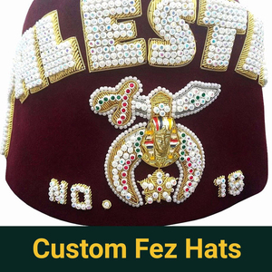 Shriners Fez Chapeau Broderie À La Main Personnalisé Maçonnique Fez Chapeaux à Bas Prix Service OEM - Product Image 2