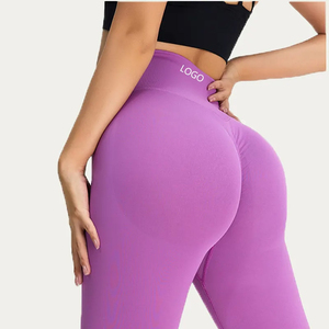 Women's <b>Winter</b> Casual Plus Size Mid Waist Polyester/Cotton Gym Leggings Seamless Breathable Sports <b>Tight</b> Comfortable New Arrival - Product Image 2