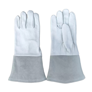 Guantes de Soldadura TIG de Piel de Oveja de Primera Capa y Piel de Vaca Extendida, Suaves y Cómodos, Resistentes al Calor, para Soldador - Product Image 4