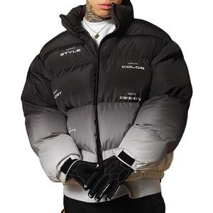 Veste matelassée d'hiver pour homme sur mesure, toile en polyester, coupe-vent, respirante, col montant, logo frontal, meilleur prix en ligne - Product Image 4